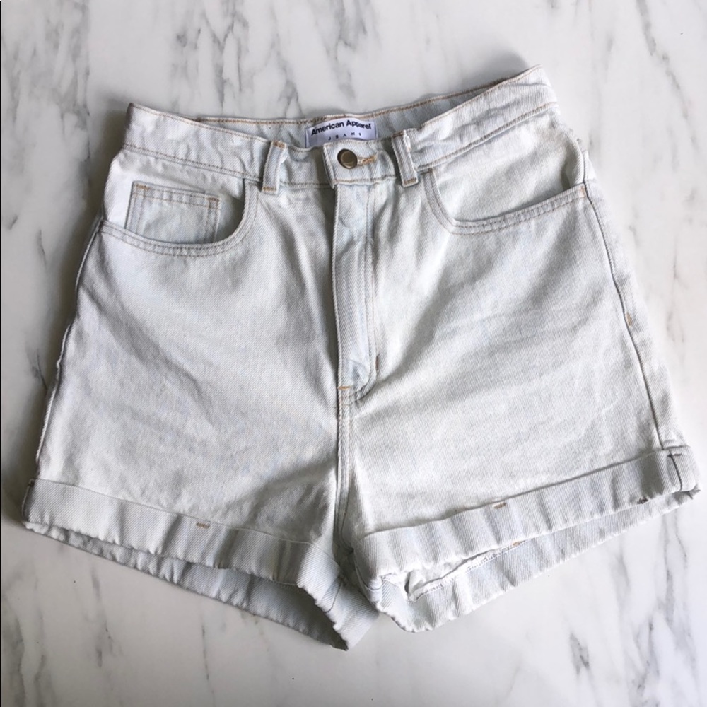 High waisted. American apparel jean shorts